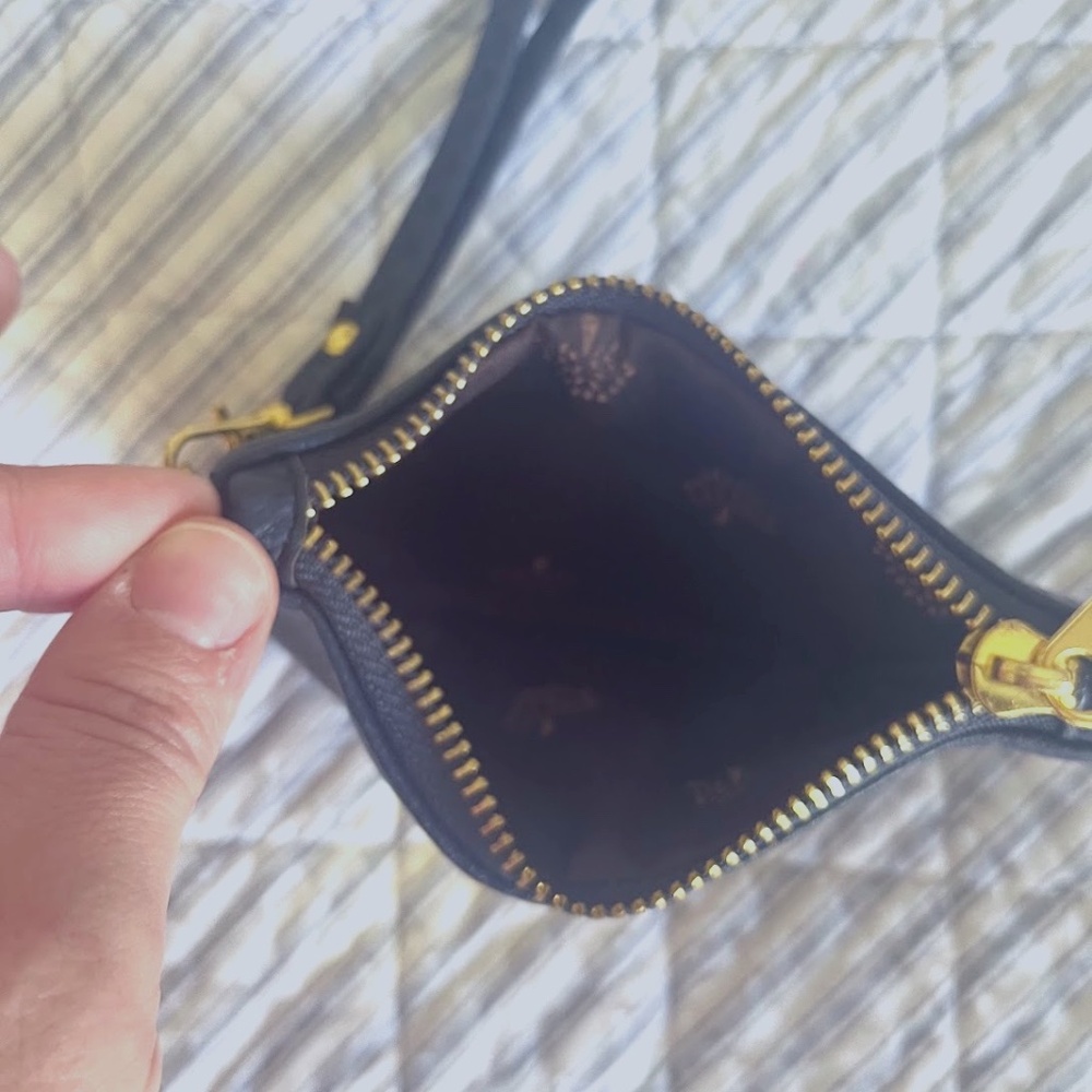 Mulberry Navy and Gold CardHolder Wristlet - Picture 4 of 5